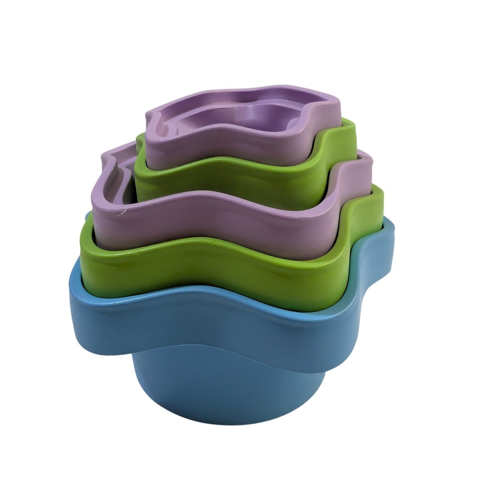 Green Toys My First Stacker Star Nesting Cups Blue Green Purple Recycled Plastic